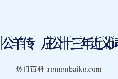 公羊传·庄公十三年近义词是什么意思的图片